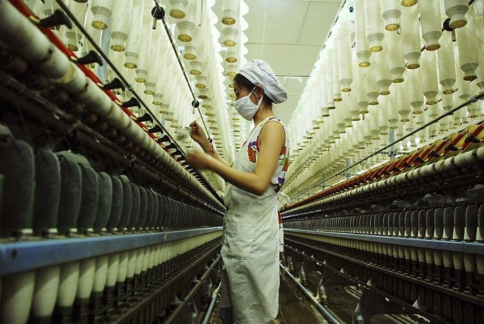 Textilní továrna v Číně