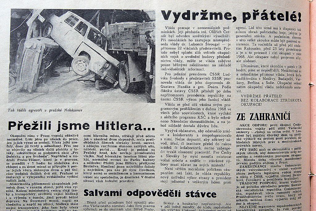 Noviny ze srpna 1968
