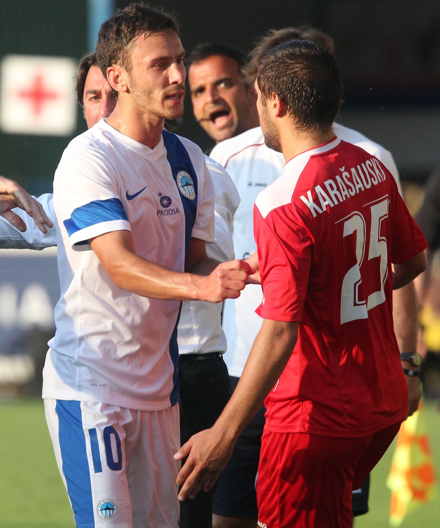 Fotbal, EL, Liberec - Skonto Riga: Sergej Rybalka - Arturs Karašausks