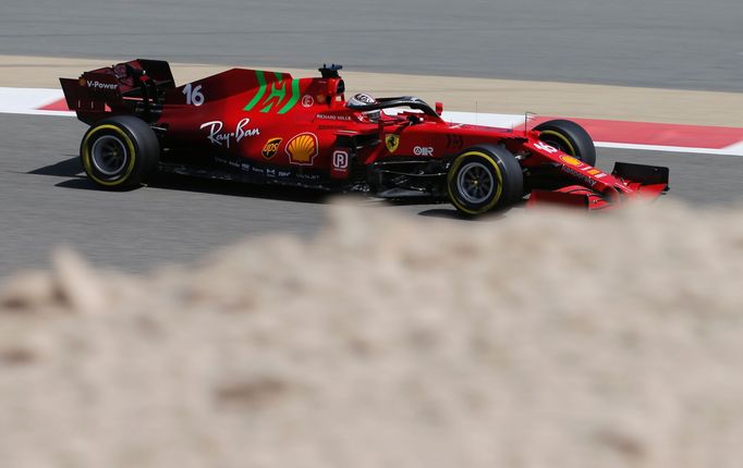 Testy F1 v Bahrajnu 2021: Charles Leclerc, Ferrari