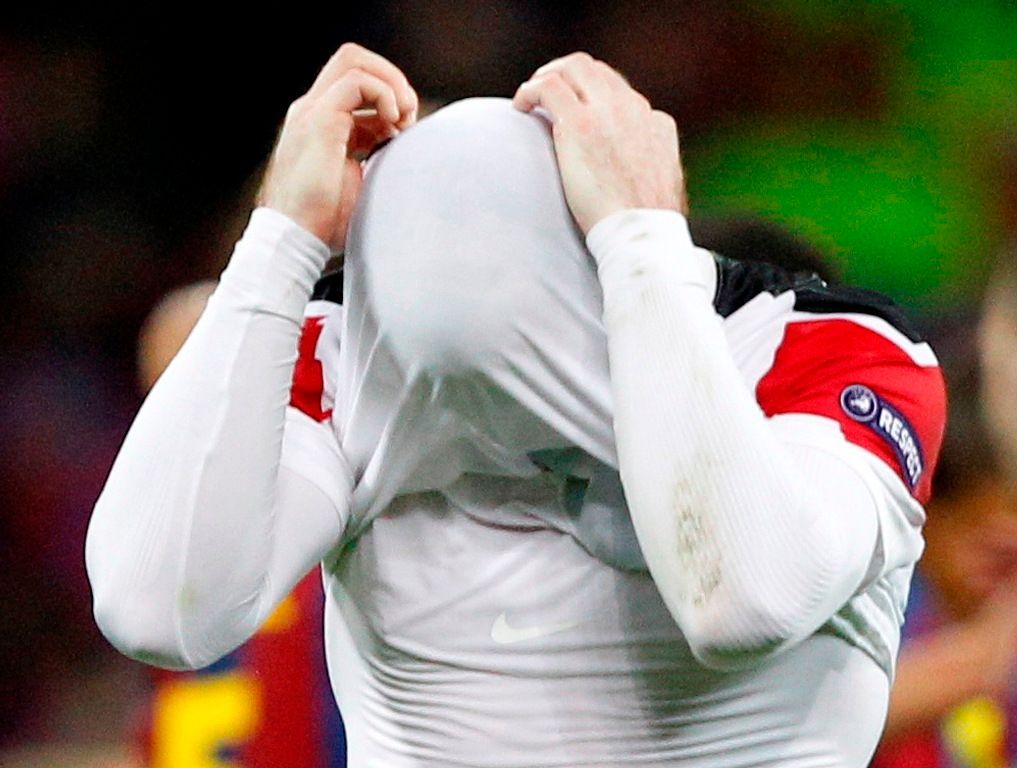 Finále LM Manchester - Barcelona: Rooney