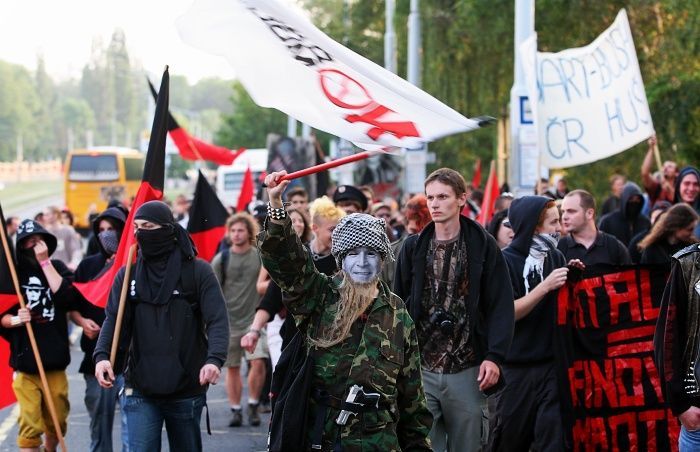Demonstrace odpůrců radaru