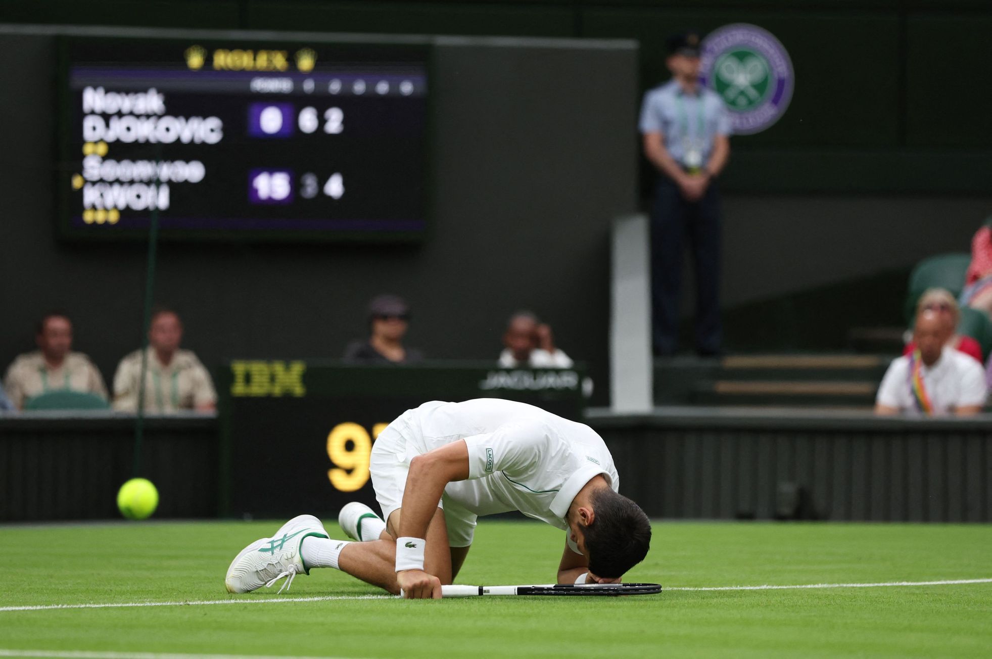 Wimbledon 2022, 1. den (Novak Djokovič)