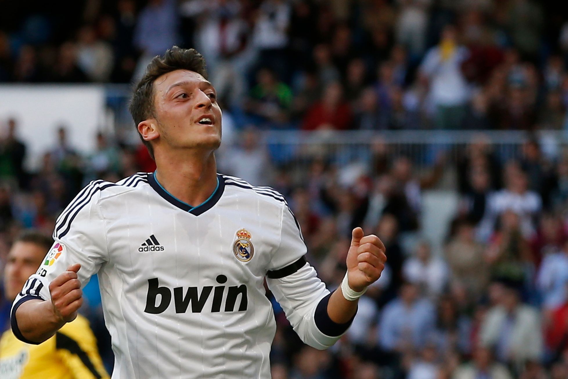 Mesut Özil se raduje z branky ve španělské lize