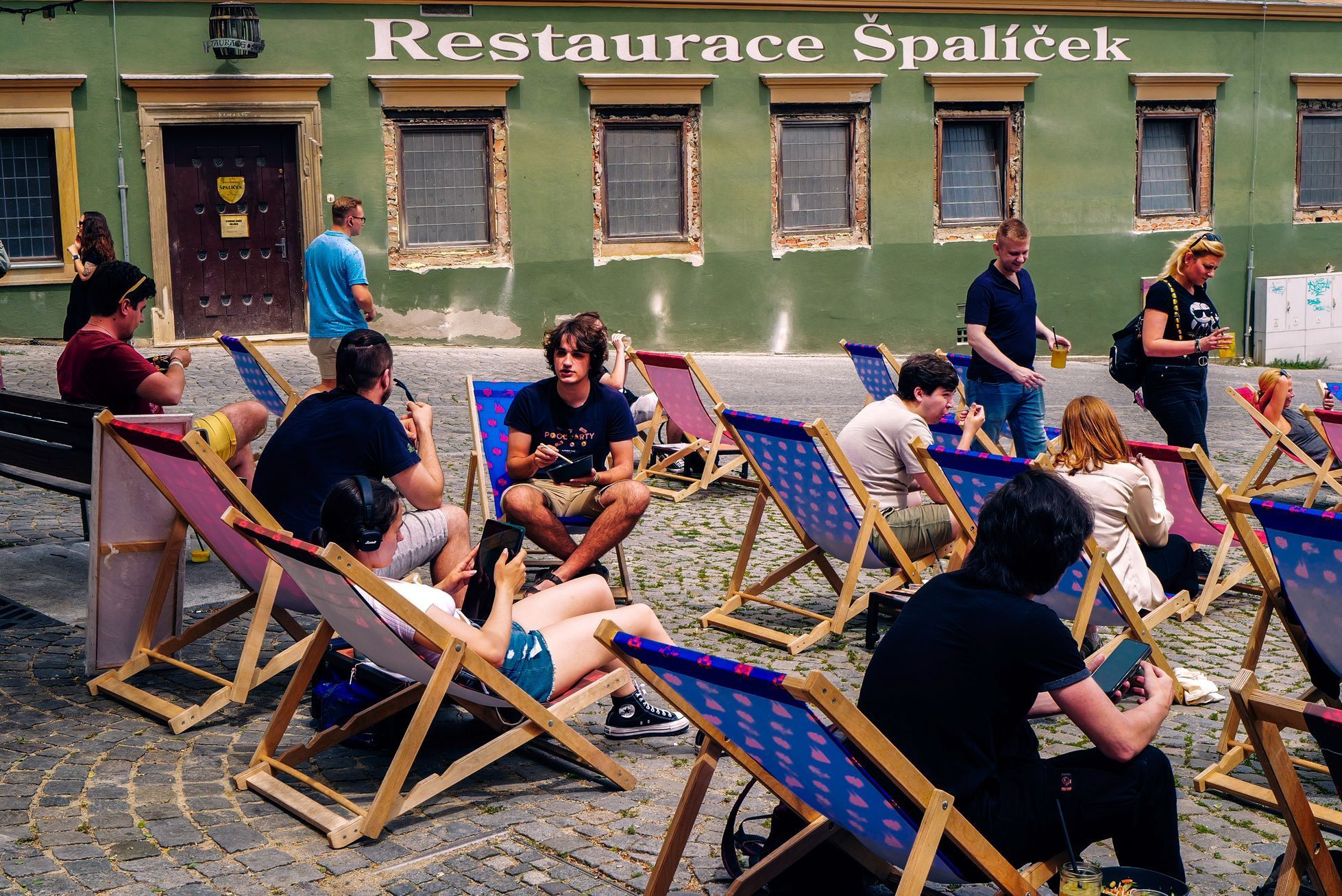 Gastro zahradka na brněnském Zelném trhu