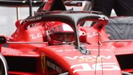 Charles Leclerc ve Ferrari během VC Belgie F1 2023