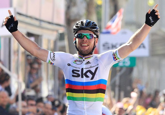 Mark Cavendish slaví triumf