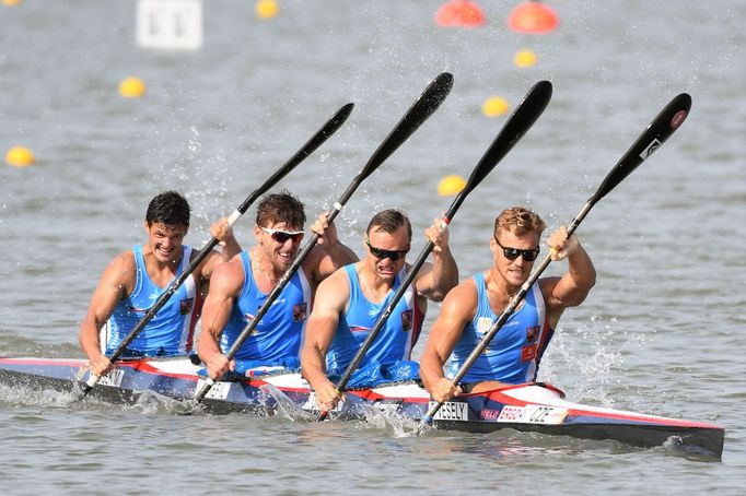 K4, 1000 m, Tomáš Veselý, Pavel Davídek, Lukáš Trefil, Martin Sobíšek, MS v rychlostní kanoistice Szeged 2019