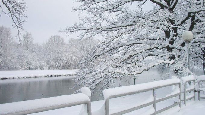 Tající zmoklý sníh představuje nebezpečí: sám o sobě, i jako neúměrná zátěž pro stromy, které pak mohou spadnout. (Ilustrační záběr)