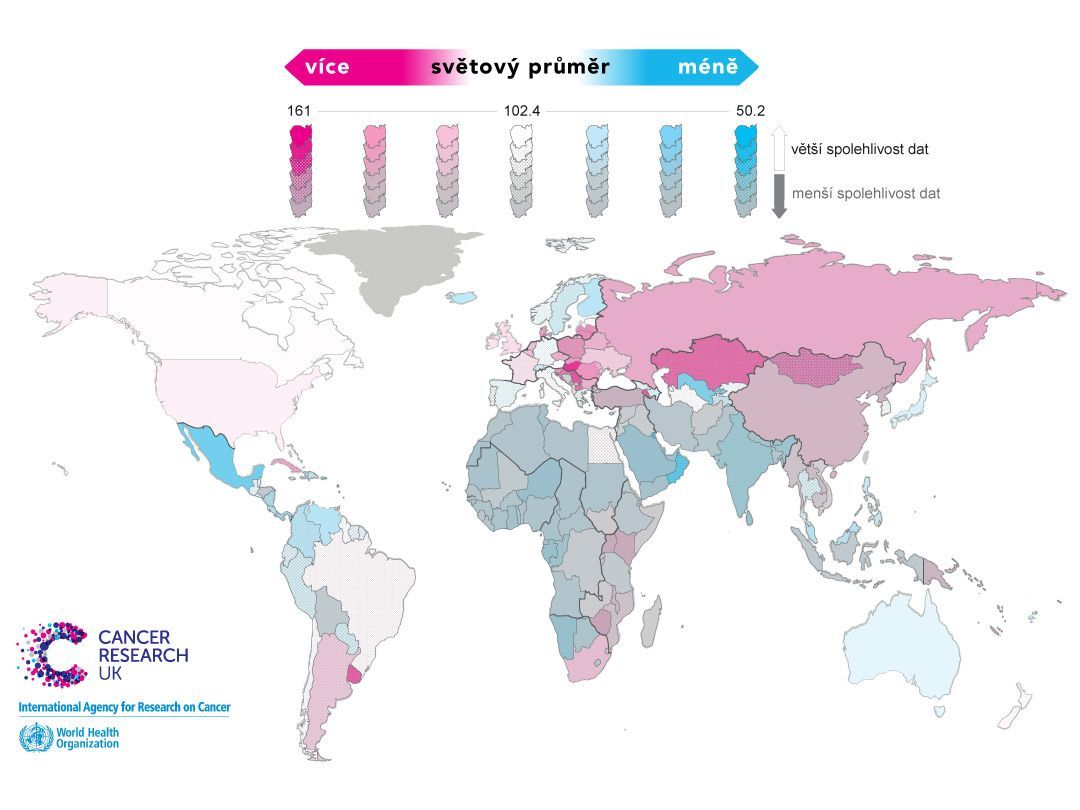 Úmrtnost na rakovinu ve světě