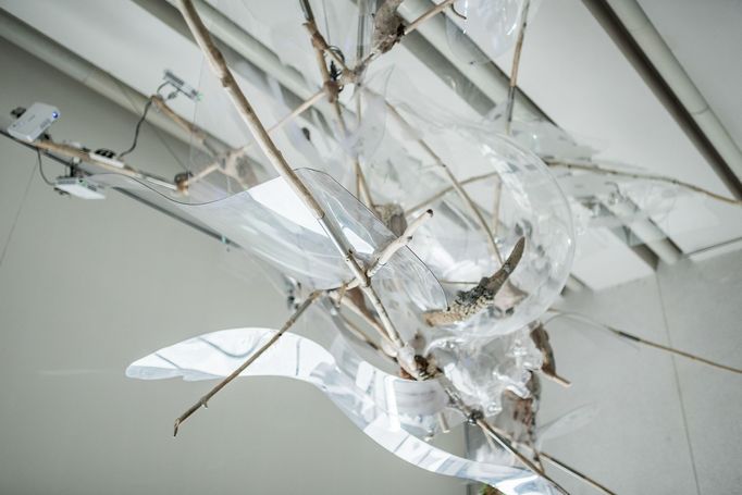 Buňka od Jakuba Nepraše v pražském Veletržním paláci.