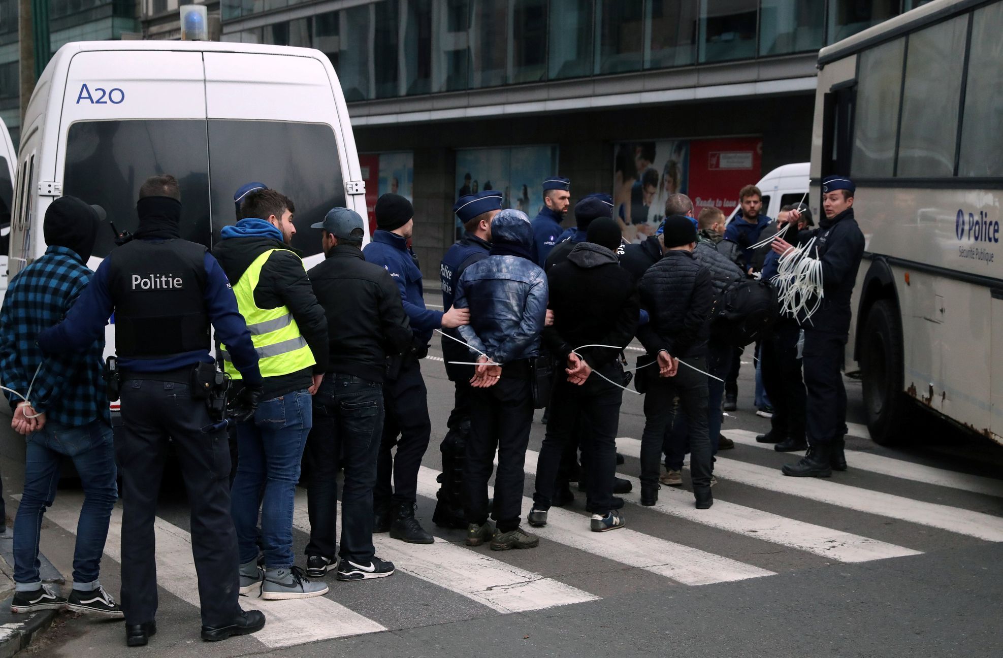 Protesty v Bruselu