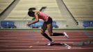 Track and field sprint athlete Allyson Felix of the U.S. trains for the London 2012 Olympics in Los Angeles