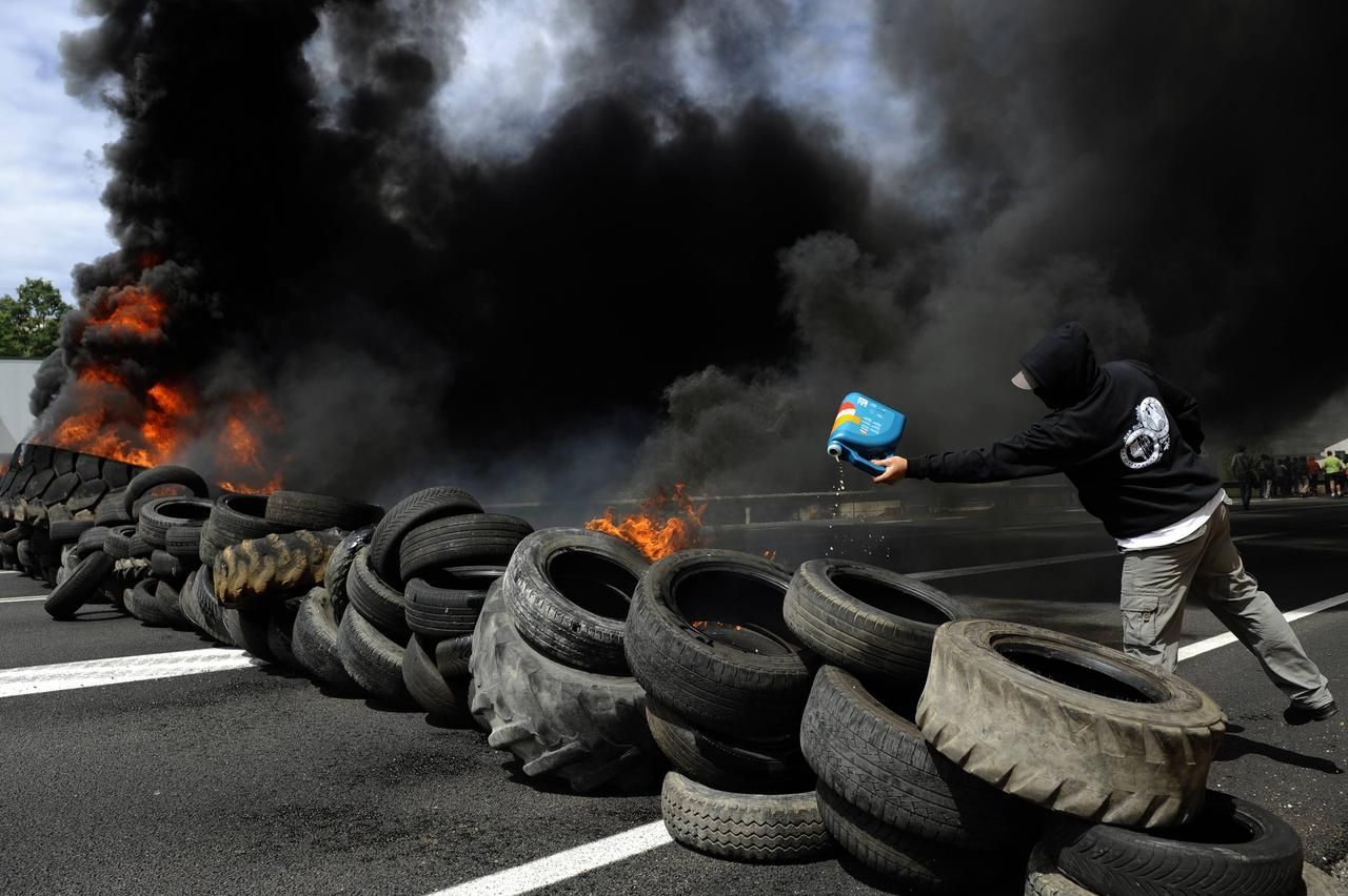 Obrazem: Protesty horníků ve Španělsku