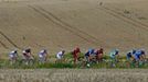 Cyklistický peloton během desáté etapy Tour de France 2012.