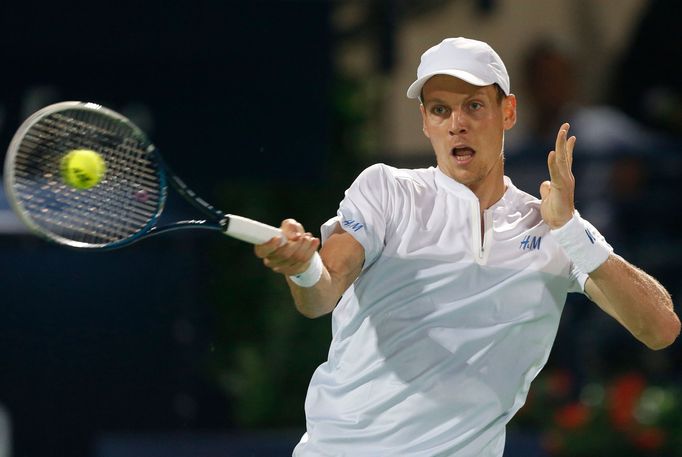 Tomáš Berdych na turnaji v Dubaji 2014