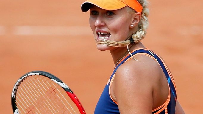 Francouzská tenistka Kristina Mladenovicová na French Open