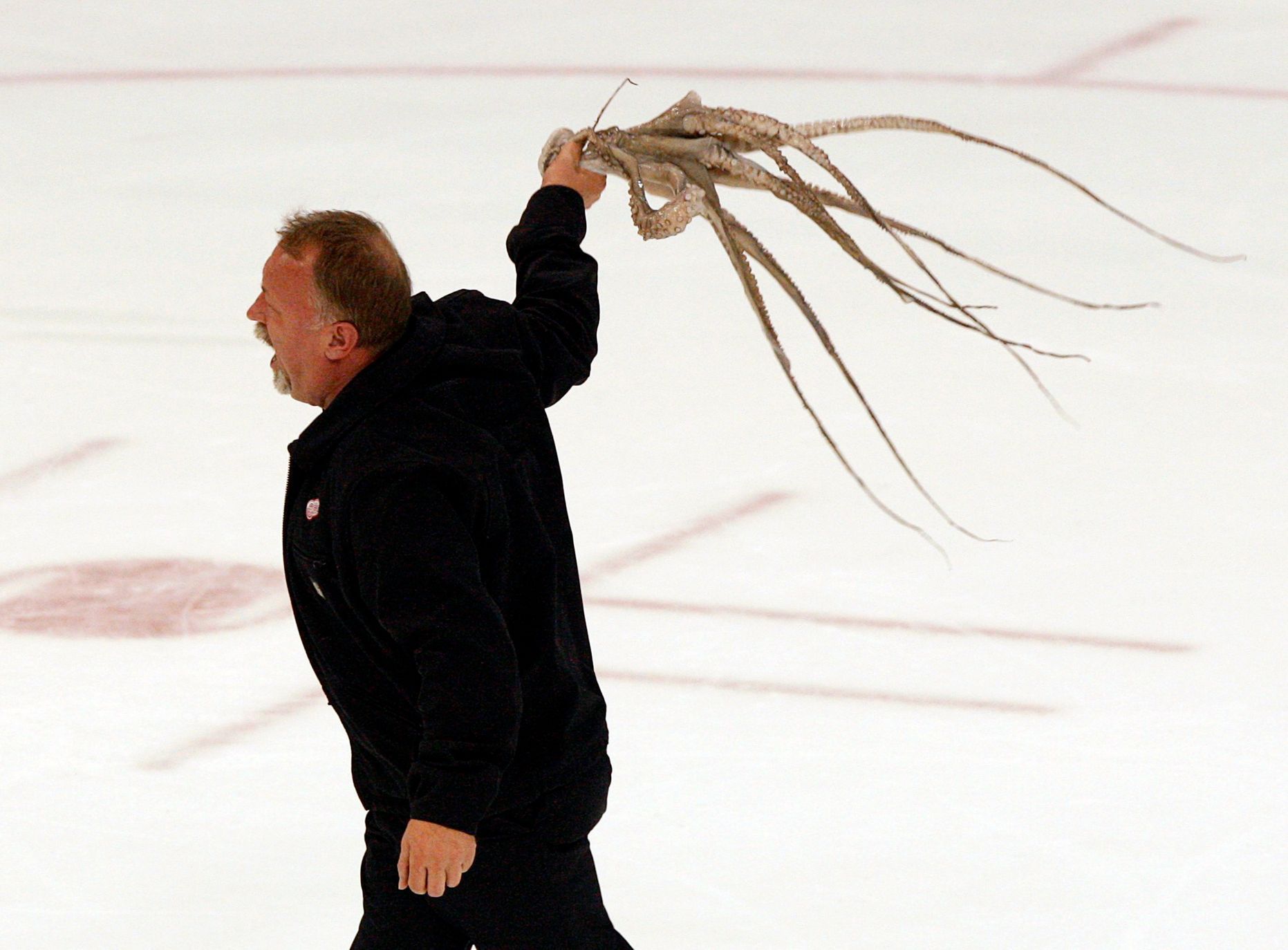 Chobotnice na ledě v Detroitu