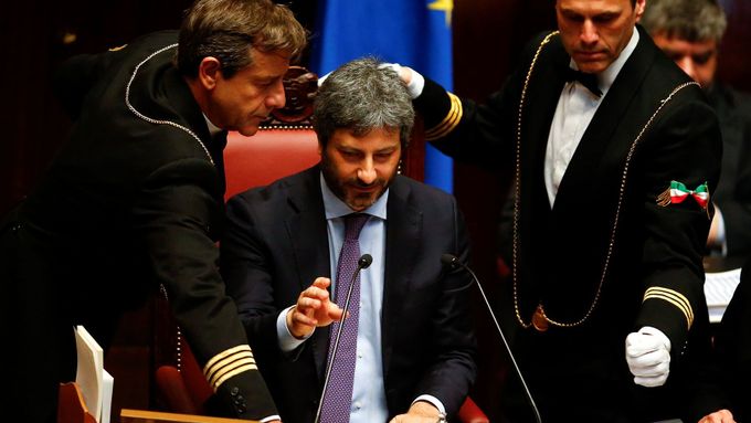 Nový předseda italské sněmovny Roberto Fico.