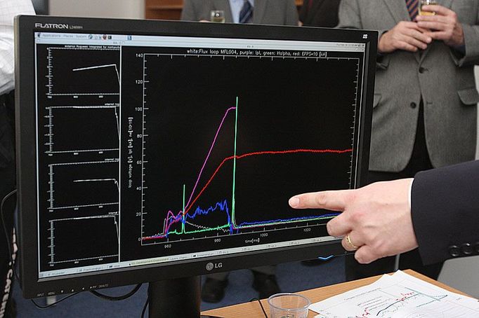 Tady je prý důkaz, na 40 milisekund v magnetickém prstenci rotovalo rozžhavené plazma. Spotřebovalo se energie malé elektrárny a vyrobilo se tolik, že by to nestačilo uvařit šálek kávy