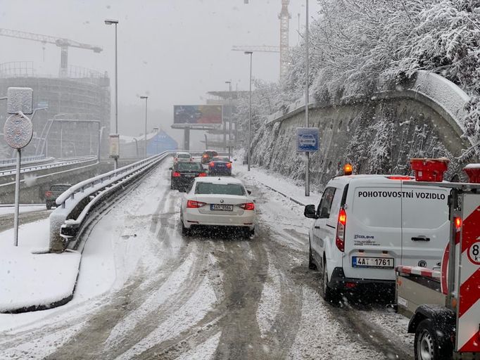 Praha, sníh, počasí