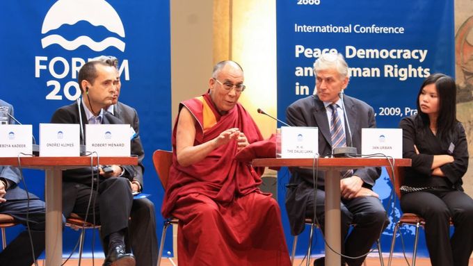 Obrazem: Dalajlama v Praze o svobodě slova a Tibetu