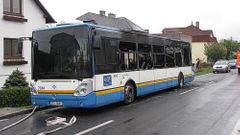 Požár městského autobusu v Ostravě - Hošťálkovicích