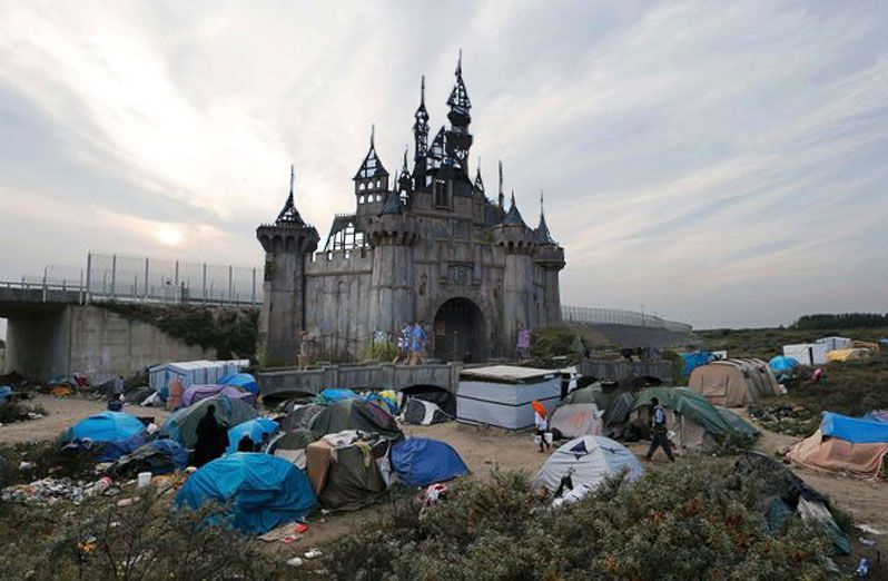 Dismaland v Calais (Banksy)