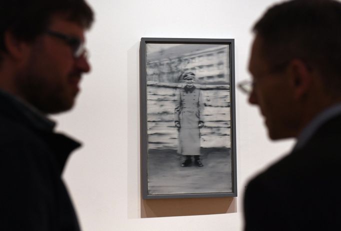 Gerhard Richter: Strýc Rudi, 1965, olej na plátně, 87 cm x 50 cm.