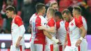 Radost Slavie v zápase 22. kola Slavia - Opava