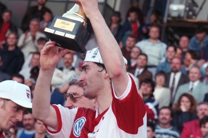 Fotbal, Slavia slaví titul 1995-96: Jan Suchopárek