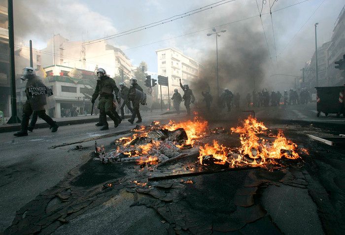 nepokoje v Řecku