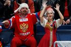 Fanoušci Ruska v zápase s Itálií