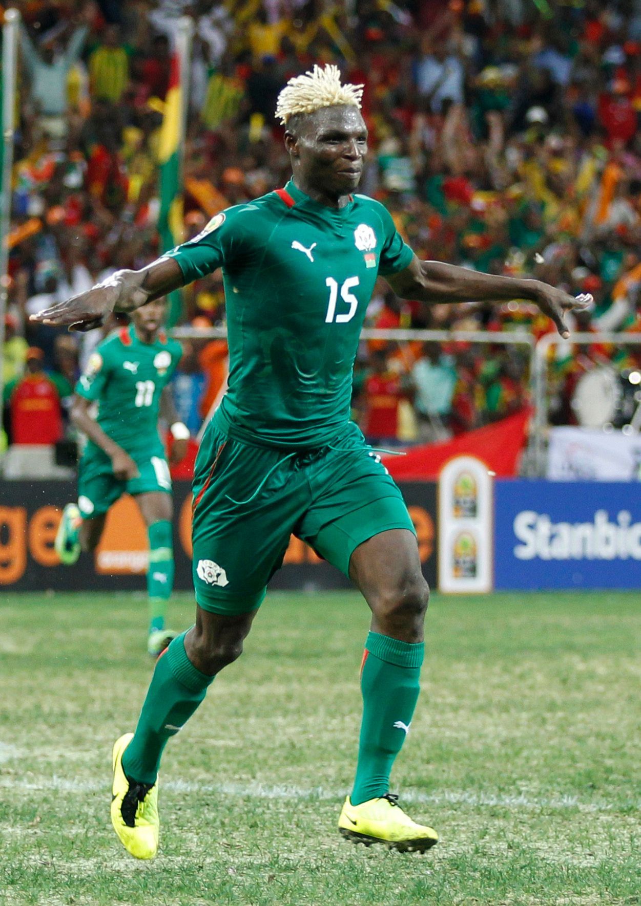 Burkina Faso - Ghana (radost hráče Burkiny Banceho)