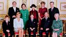 The Royal Family pose in the White drawing room of Windsor Castle, on the day of Prince William's Confirmation, Sunday March 9 1997.