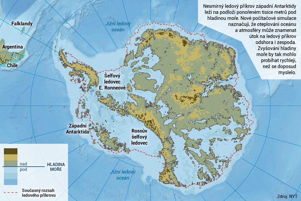 Odhad tání Antarktidy