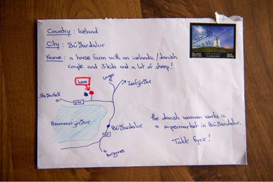 Islandský dopis s mapou