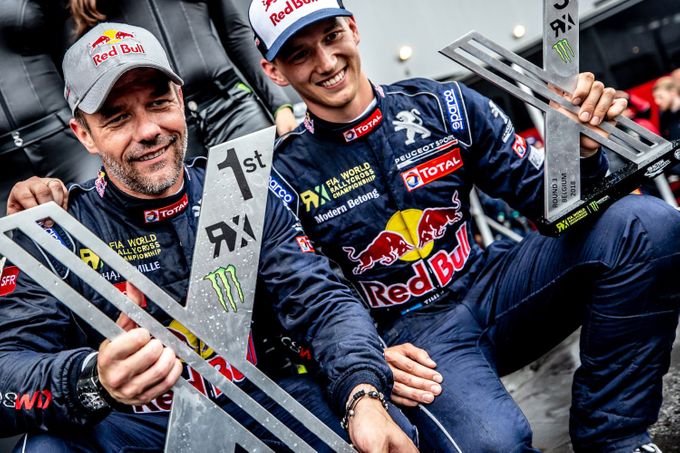MS v rallyekrosu 2018: Sébastien Loeb a Timmy Hansen, Peugeot