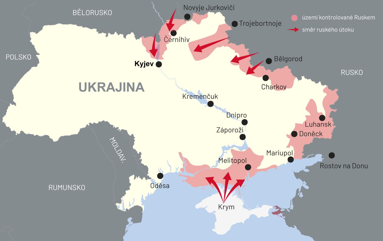 Mapa Ukrajina 28.02.2021