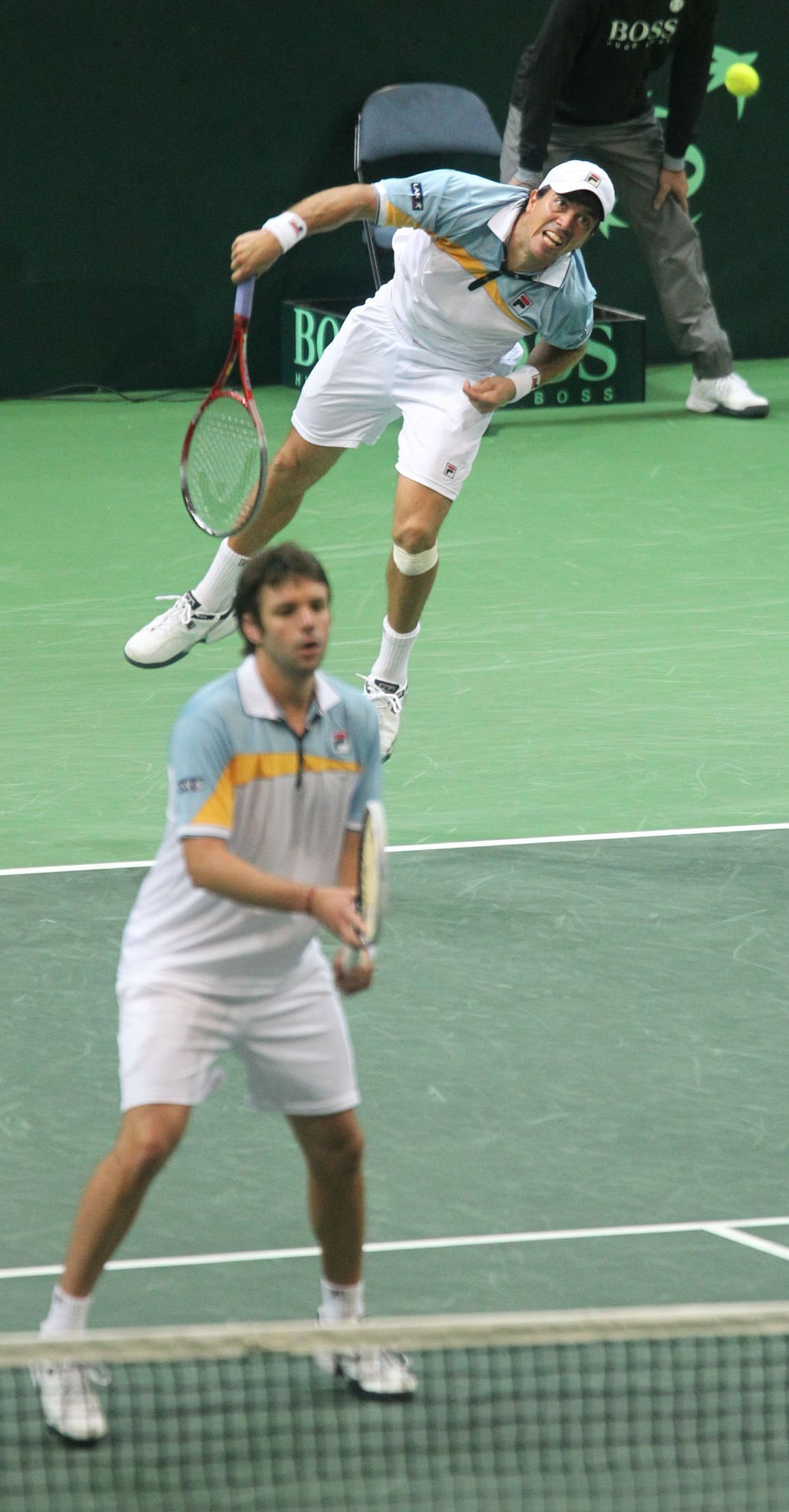Tenis, DC, Česko - Argentina: čtyřhra -  Carlos Berlocq (vpravo) a Horacio Zeballos