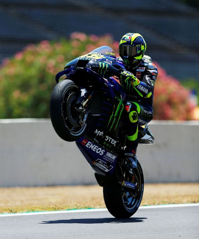 Valentino Rossi na Yamaze v závodě MotoGP v rámci GP Španělska 2020