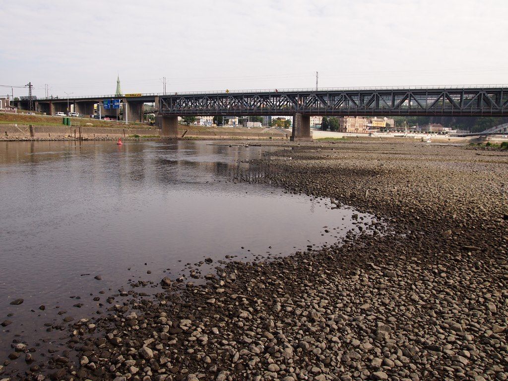 Sucho Labe v Ústí nad Labem 24. 7. 2015
