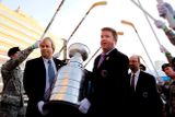Samotnému utkání předcházel slavnostní ceremoniál k oslavě bostonského zisku Stanley Cupu.