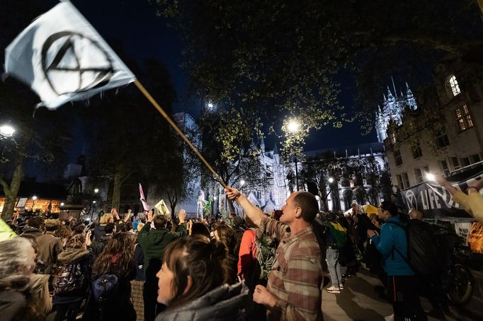 Londýn - Extinction Rebellion. Protesty proti změnám klimatu