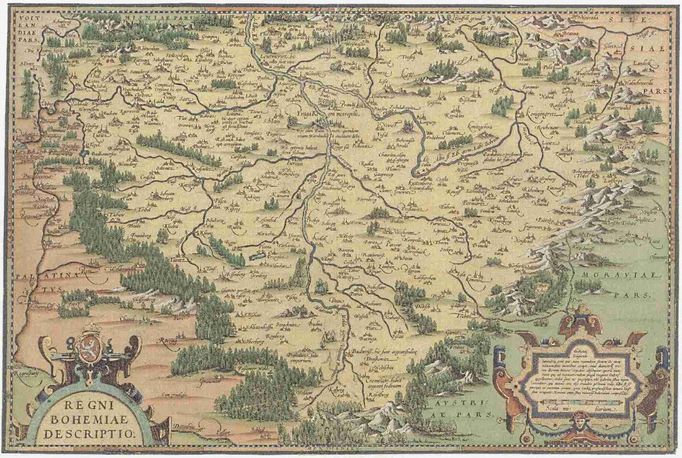 Ortelius Criginger - Regni Bohemiae z roku 1568