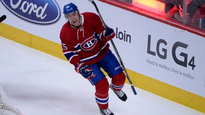 Tomáš Fleischmann se raduje z druhého gólu za Montreal.