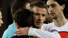 Fotbal, Barcelona - Paris St. Germain: Lionel Messi a David Beckham