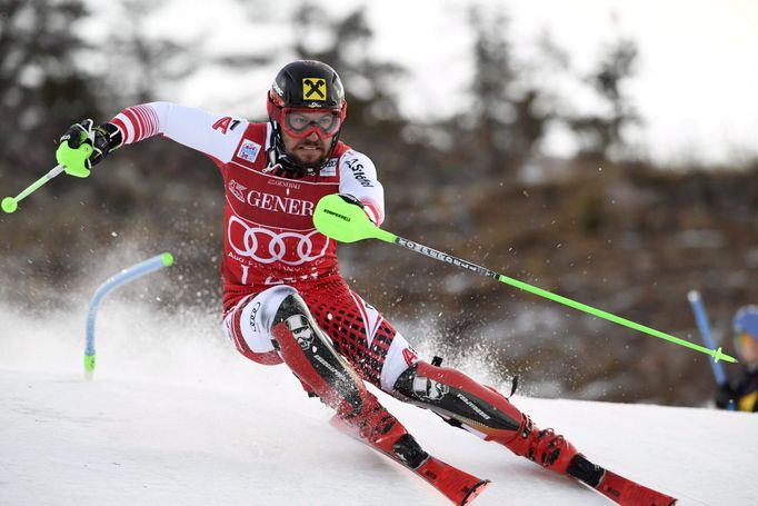 Marcel Hirscher při SP v Levi 2018