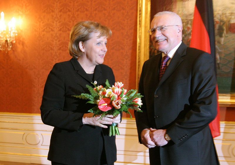Angela Merkelová a Václav Klaus