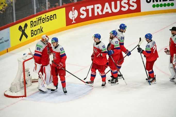 Zklamaní Češi po porážce ve čtvrtfinále MS 2025 Česko - Švédsko